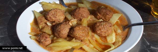 Albóndigas de carne Restaurante Casa Diego Pampaneira Alpujarra